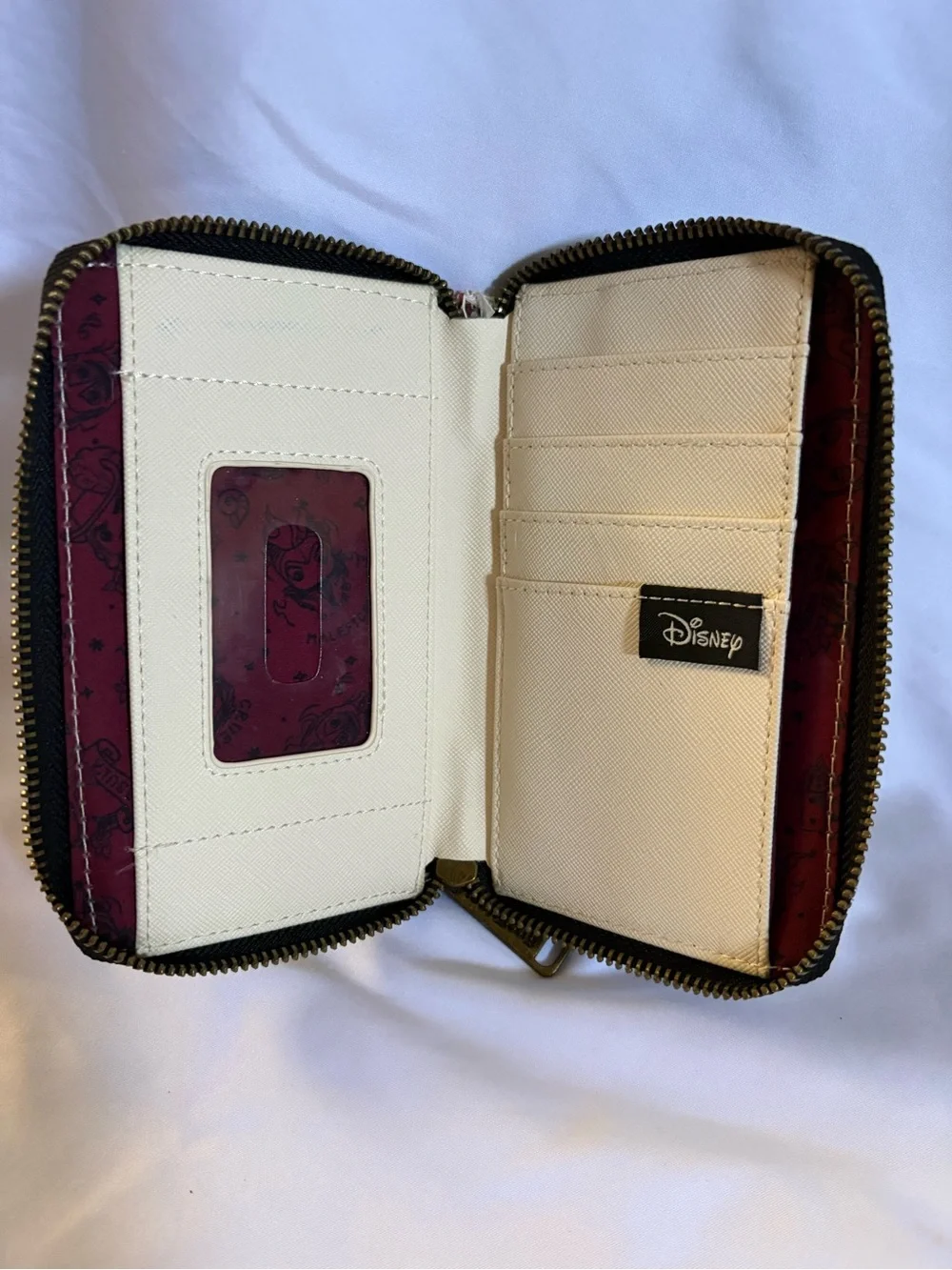 Loungefly Cream Multi Disney Villains Pop! Zip Wallet